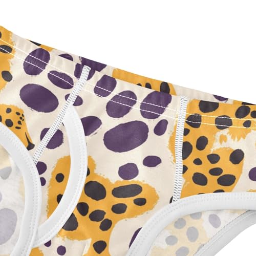 KLL Brown Pattern Toddler Boy Pure Cotton Boxer Briefs Breathable Children Undies4