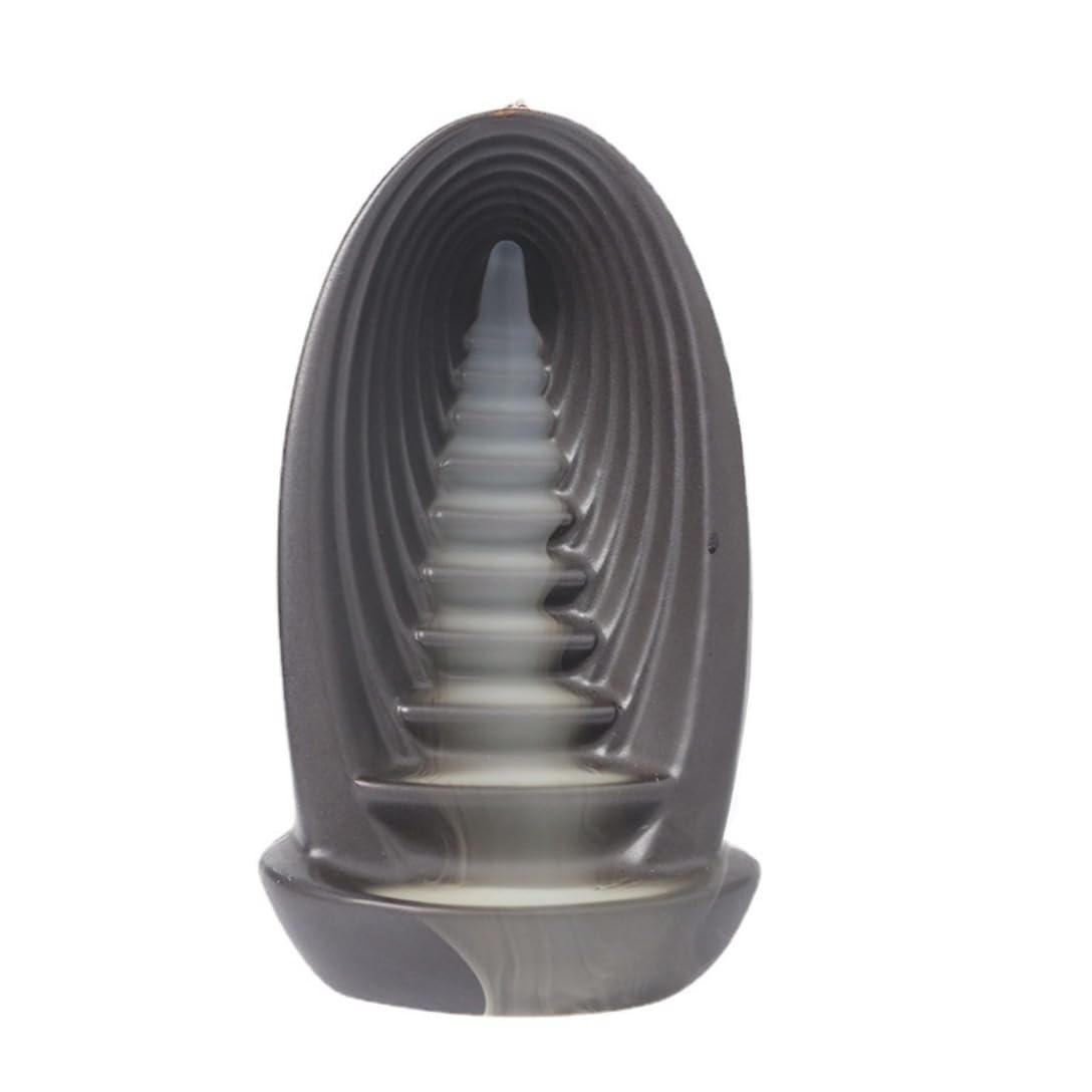 Porte-encens reflux en céramique avec cascade de fumée pour aromathérapie