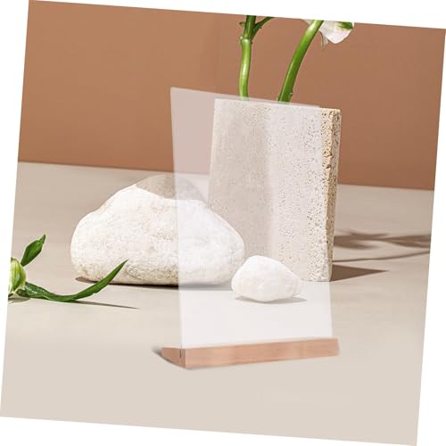 Présentoir de table acrylique PLAFOPE en cristal transparent rigide avec base inclinée stable