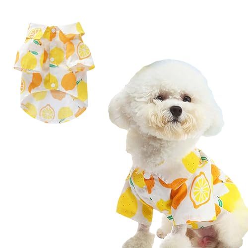 DICOCO 犬 服 ペット服 犬服 ドレス・ワンピース 小型犬 中型犬 猫服 春夏秋対応 抜け毛防止 通気性 柔らかい 肌触り 快適 散歩 お出かけ 室内 室外 記念撮影 パーティー プレゼント イェロー M