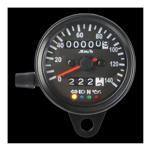 Compteur de vitesse moto rétroéclairé 12V universel avec indicateur kilométrique