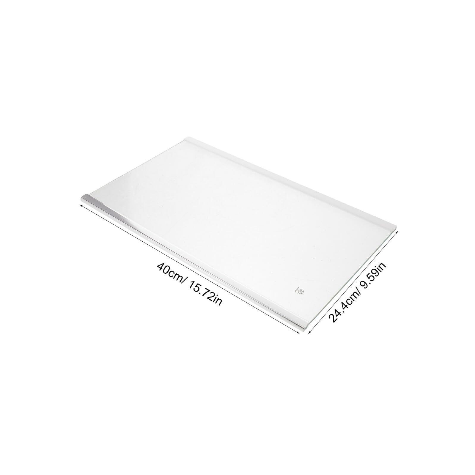 COHEALI Mensola per Frigorifero in Vetro Temperato Regolabile 40x24 Cm, Accessorio Cucina per Conservazione Alimenti, Facile da Pulire e Resistente