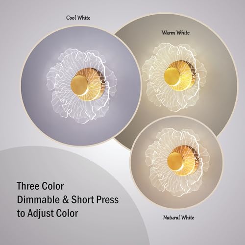 Image of Spiral Gride Glow 3-in-1 LED Wall Light | (Glowing Circular 3-in-1 LED Wall Light, Pack 1) (Flora Glow Wall Light, Pack of 1) (Flora Glow Wall Light, Pack of 2)