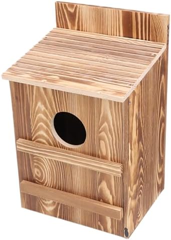 best birdhouses for kestrels that will surprise you with their features 6 Outdoor Bird Nesting Box – Owl House, Wooden Shelter with Entry Hole Design | Kestrels Assembled Roosting Box, Large Birdhouse Includes Mounting Screws for Comfortable Wildlife Habitat Protection