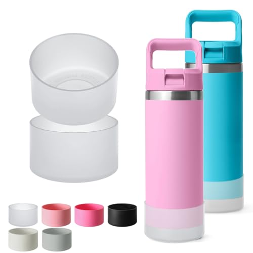 Neabuler 2 Pcs Silicone Protective Boot for Yeti 12/18 oz Bottle, 20/30 oz Tumbler, 20/25/30/35 oz Mug, Anti-Scratch, Anti-Deformation Bottom Protector Sleeve Cover for Yeti Rambler Bottle