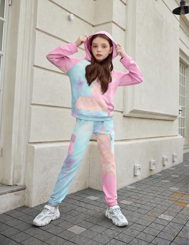 Image of Arshiner 2 Pieces Girls Outfits Fall Sweatsuits Sweatshirts and Sweatpants