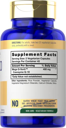 Carlyle Coq10 400Mg | 90 Count | Vegetarian, Non-Gmo And Gluten Free Supplement #TOP1