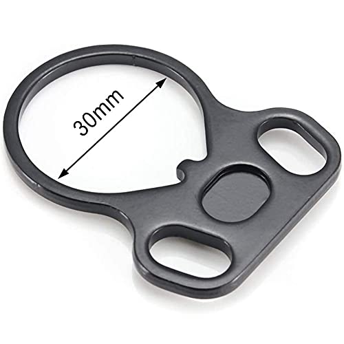 Hlaill Adapters Sling Attachment Point, Sling Mount Connection Accessories, Two Point Standard Model Steel Straps Buckle Hand Outdoor Sports Tool Black (Sling Mount-Black) (4Pcs) #TOP1