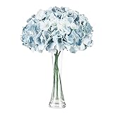Lansdowns Silk Hydrangea Fake Flower 10pcs DIY Floral Artificial Flower with Stems for Wedding Offic
