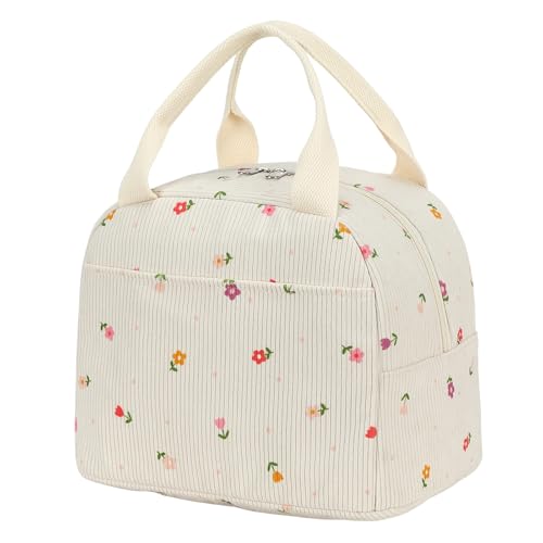 Nanxson 9.8L Cute Lunchbag Corduroy Insulated Lunch Tote Reusable Lunch Box