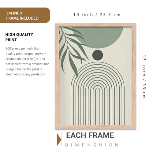 Image of kotart Boho Painting Wall Art Home Decoration Paintings With Frame For Living Room Bed Room Hotel Wall Decor Digital Reprint Set of 3 (10X13 inch)