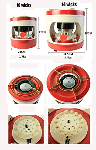 Wuttle Portable Kerosene Stoves For Indoor Outdoor, Easy To Carry Camping Burner Stove Kerosene Heater Stove Diesel Heaters (Size : 10 Wick) #TOP3
