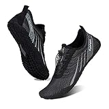  Torotto Unisex Barfußschuhe Fitnessschuhe Weich Leicht rutschfest Laufschuhe Atmungsaktiv Tragbar, Outdoor & Indoor(F1-Schwarz 8UK/42EU)