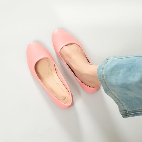 Image of Hash Bubbie Women's Flats Shoes Ballet Flats Dress Shoes Comfortable PU Leather Slip on Shoes for Women