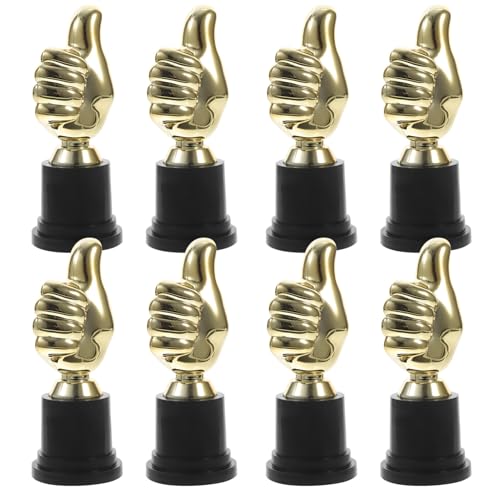 INOOMP 8 Peças Troféu De Polegar Mini Troféu De Prêmio De Pequeno Troféu De Plástico Troféu De Compe