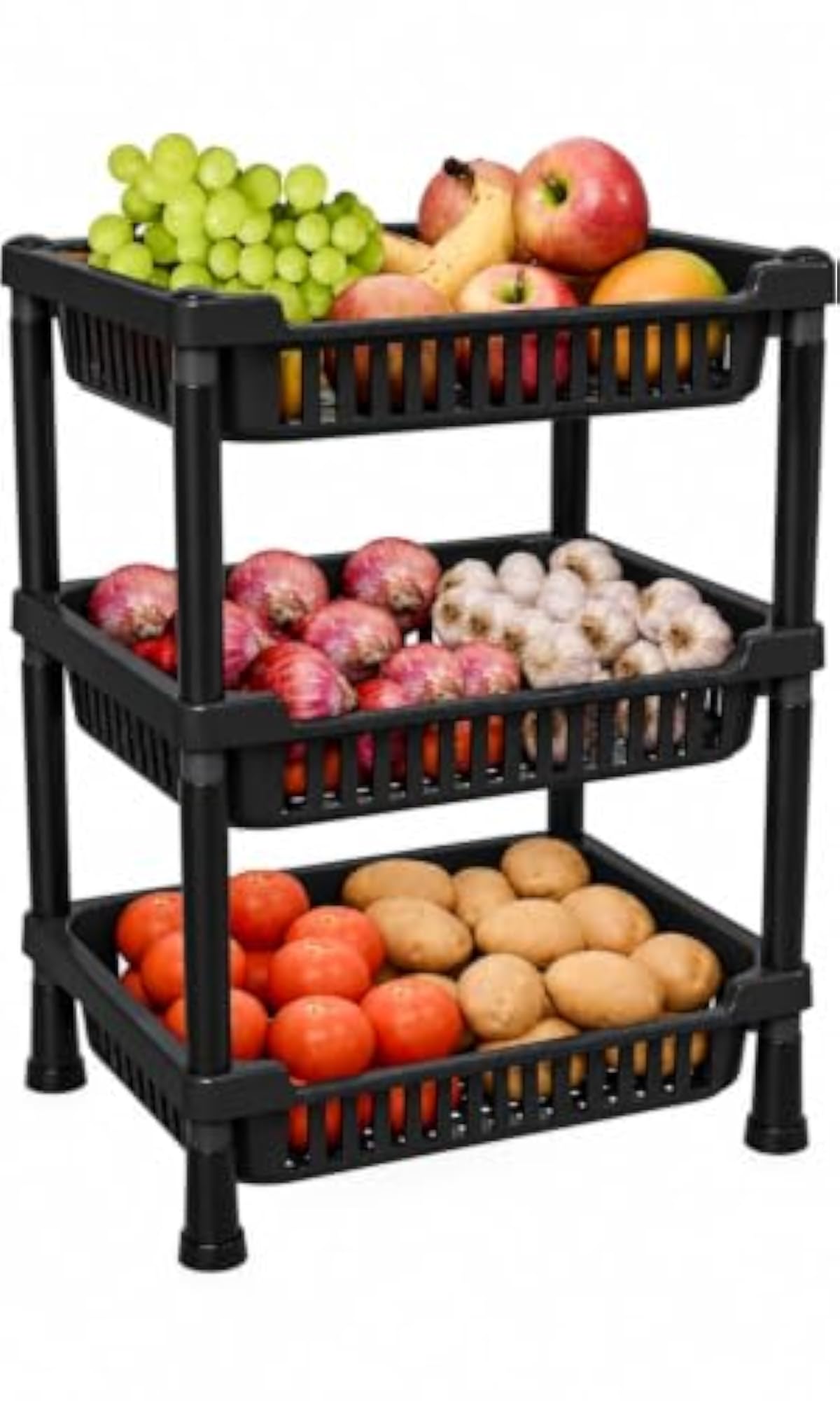 3-Tier Kitchen Storage Rack, Multi-Purpose Organizer