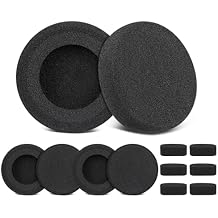 SOULWIT 6Pcs Replacement Earpads for Koss Porta Pro, KSC11, KSC17, KSC75 Headphones, Soft and Durable Sponge Ear Pads Cushions with High-Density Foam - Black