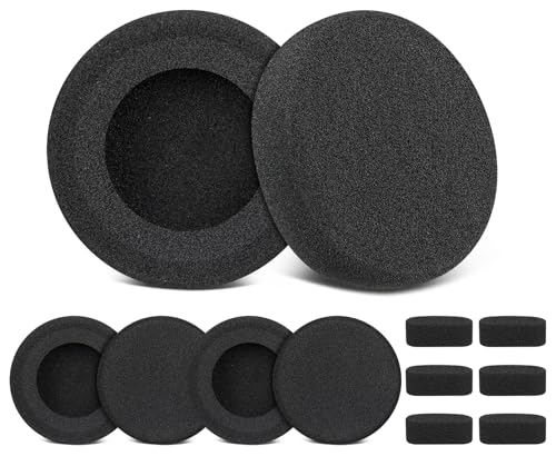 Image of SOULWIT 6 Pcs Replacement Earpads for Koss Porta Pro, KSC11, KSC17, KSC75 Headphones, Soft and Durable Sponge Ear Pads Cushions with High-Density Foam - Black