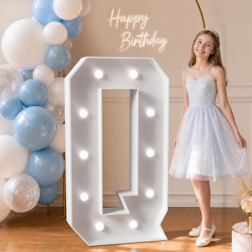 Tongjoy Marquee Letters 4 Feet Tall Large Light up Letters Q for Decor