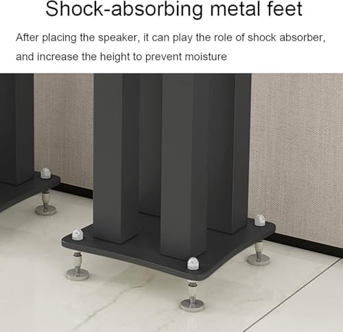 Speaker Stand,Heavy Duty Speaker Stands - Universal Steel Frame Floor Stands, Vibration-Reducing Design, Sturdy Pair for Home Audio Systems & Professional Sound Setup