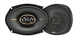 Kicker 47KSC69304 KS Series Automotive Car Audio 6x9 Inch 150 Watt and 4 Ohm 3 Way Triaxial Full Range Speaker with Thin Mount Grille