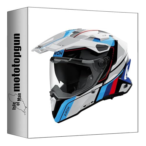 Casque Moto Airoh Commander 2 Skip XL Blanc pour l'Aventure Trail