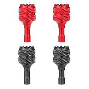 4pcs Drone Control Sticks, Mini Joystick Replacement Drone Controller Thumb Sticks Drone Joystick Compatible with DJI Mini 3 Pro DJI RC Smart Controller Accessories Parts(Red Black)