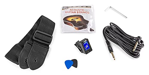 MAX ShowKit Set de Guitares Électriques et Acoustiques avec Banc – Sunburst, Idéal pour Débuter la Guitare - Les Beatles, Paul McCartney, John Lennon, RIngo Starr, George Harrison MAX ShowKit Set de Guitares Électriques et Acoustiques avec Banc - Sunburst, Idéal pour Débuter la Guitare – Image 7