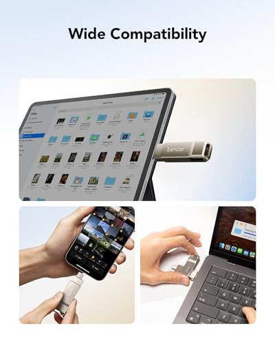 image for Lexar D40E 256GB Dual USB 3.2 Gen 1 Type-C Jump Drive, USB-C Flash Met