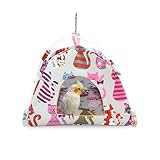FEimaX Bird Nest House Hanging Hammock Finch Cage, Snuggle Hut Tent for Small Medium Parrots Parakee