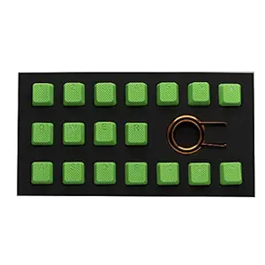 TaiHao Rubber TPR Gaming Backlit Keycaps Set for Cherry MX Mechanical Keyboards Compatible OEM (Neon Green)