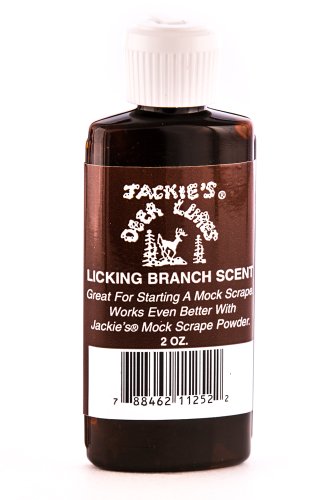 Jackies Deer Lures Licking Branch Scent with Flip Cap, 2-Ounce, Brown (116)