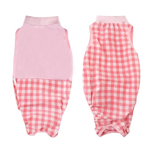 Cat Recovery Suit for Abdominal Wounds or Skin Diseases, Cat Onesie for Cats After Surgery Female Kitten Recovery Suit, Breathable E-Collar Alternative for Cats After Spay Anti Licking Wounds