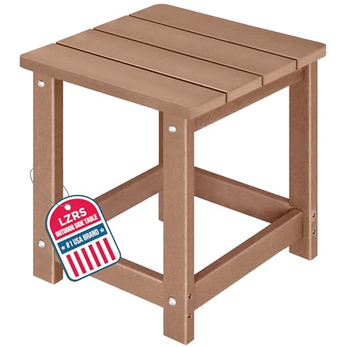 Adirondack square outdoor side table, Teak finish