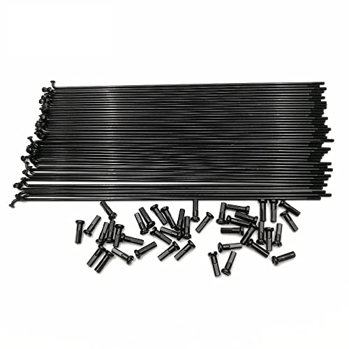 Rayons de vélo noirs J-Bend 2.0mm en acier 45# pour roue de VTT