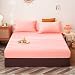 Haya Bedding - Sábana bajera para colchón grueso de microfibra cepillada, 120 x 200 cm, color rosa