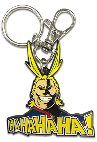 Porte-clés All Might My Hero Academia en métal bleu finition premium