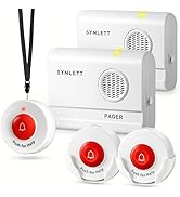 Amazon.com: SYNLETT Caregiver Pager Call Button Wireless Call Bell ...