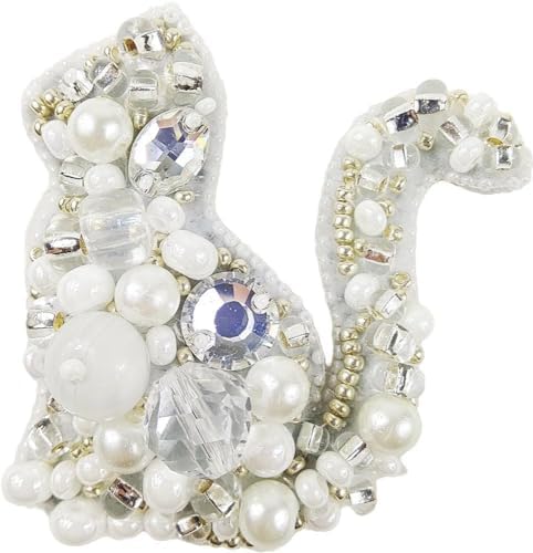 Crystal Art Beadwork kit for Creating Brooch BP-220C Cat image 3