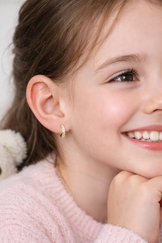 Pendientes Niña Plata de Ley 925 Rodiada con Circonitas Brillantes Salvatore Plata 2