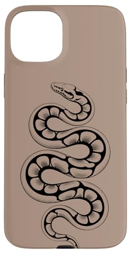 Ball Python Collector Snake Line Art - �u���E�� �X�}�z�P�[�X iPhone 15 Plus �p