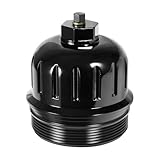 134001 Billet Aluminum Fuel Filter Housing Cap for Chevy/GMC 6.6L L5P Duramax Diesel 134001 2500HD 3500HD (2017-2019), with Drain Plug, Durable and Crack-Resistant Design
