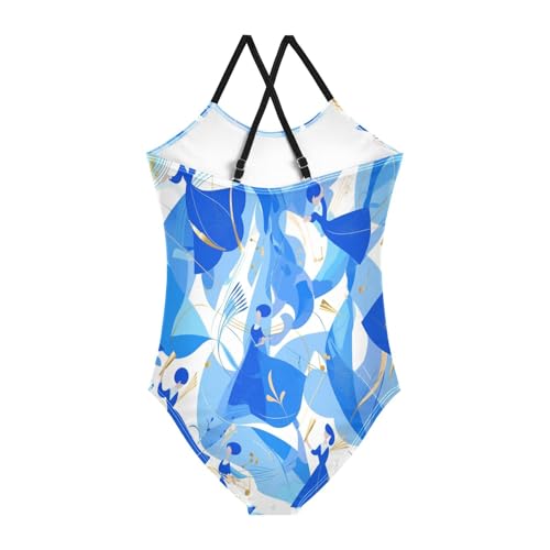 Cartoon Dancer Blue KidsToddler Swimsuit Cover up Girl Bathing Suit Girl Beach Swimwear trajes de ba?o para ni?as2