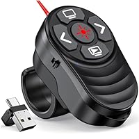 Elegamefy Finger Ring Presenter, 2-in-1 USB C Präsentation Fernbedienung für Mac Windows Linux Powerpoint, Wiederaufladbarer Pointer Wireless Presenter