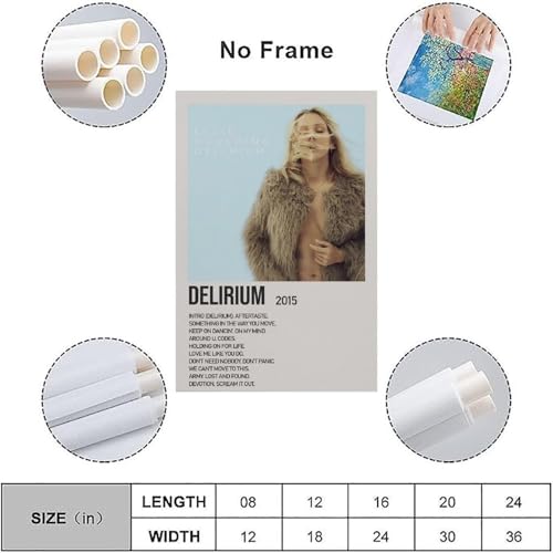 HAUEWB4HEWY Delirium by Ellie Goulding Poster Aesthetic Canvas Cover Wall Art Poster Modern Art Paintings for Living Rooms 12x18inch(30x45cm) Unframe-style - Image 2