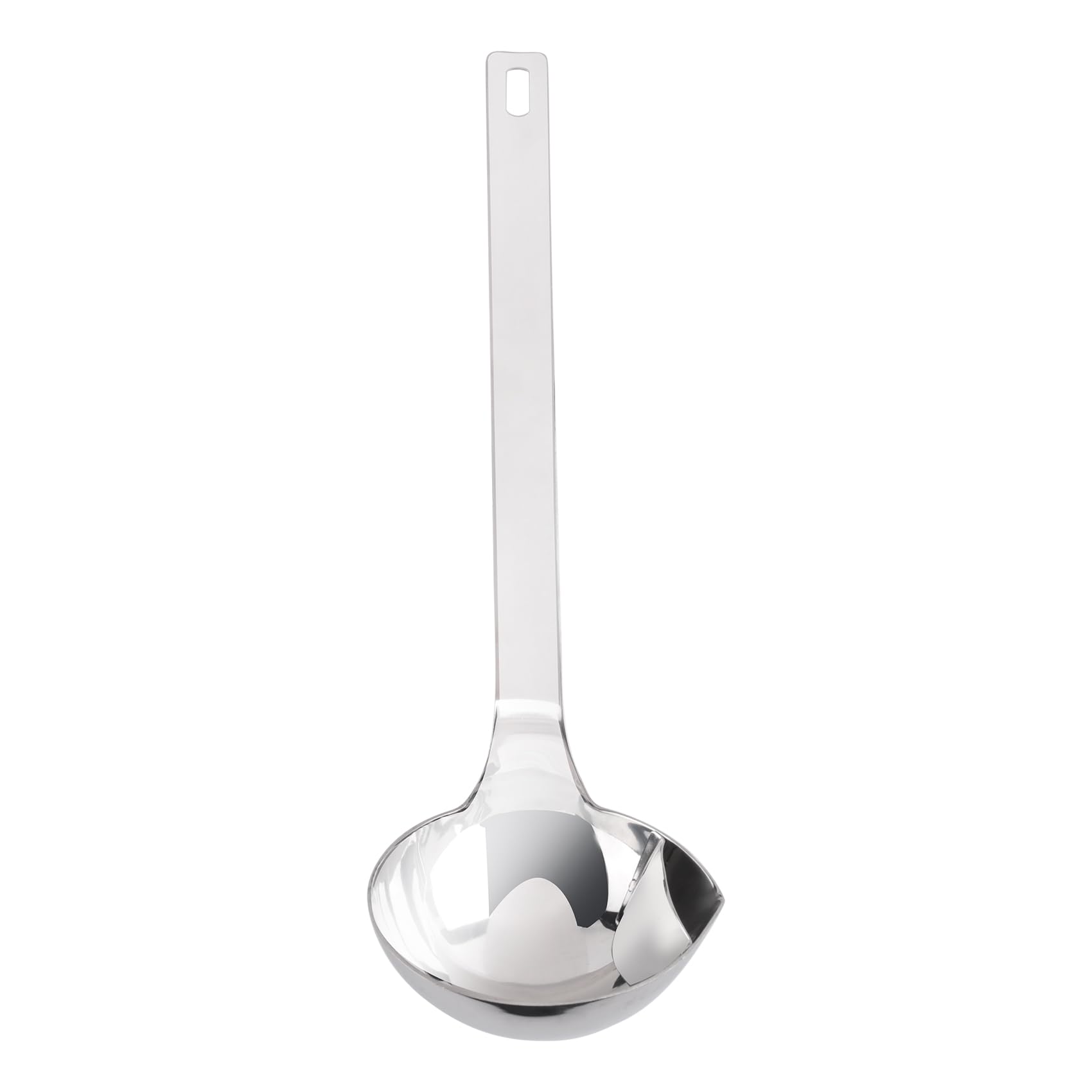 Feeter Silver Oil Seperator Spoon, Stainless Steel Oil Filter Spoon Soup With Long Handle Oil Soup Cooking Strainer Filter Soup Ladle