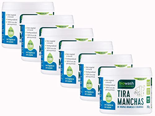 Kit 6 Tira Manchas de Roupas Biodegradável Natural Biowash