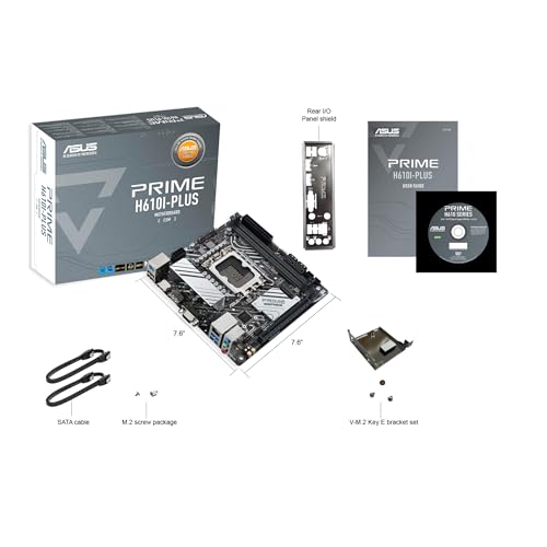 Image of ASUS Prime H610I-PLUS-CSM Intel H610 (LGA 1700) Mini-ITX Motherboard with DDR5 5600, PCIe 4.0, M.2 Slot, Intel 1 Gb Ethernet, DisplayPort, HDMI, D-Sub, USB 3.2, SATA 6, ASUS Control Center Express