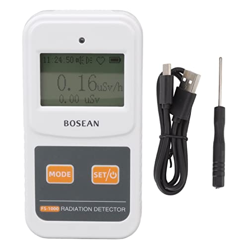 Contador Geiger Gearwell, Detector de radiación FS1000, Contador GM con compensación de energía, medidor de Rayos X Beta Gamma para Seguridad en el hogar, Blanco