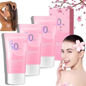 Japan Sakura Sunscreen SPF 50 Face Cream, Brightening Face